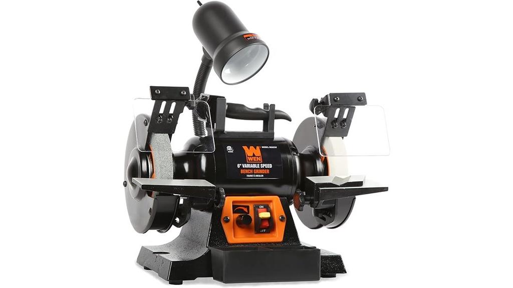 bench grinder with light