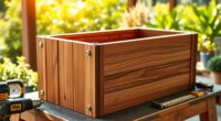 construct a wooden garden planter