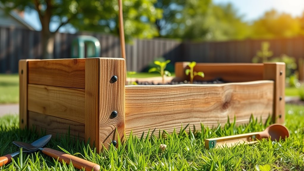 construct elevated planting frame