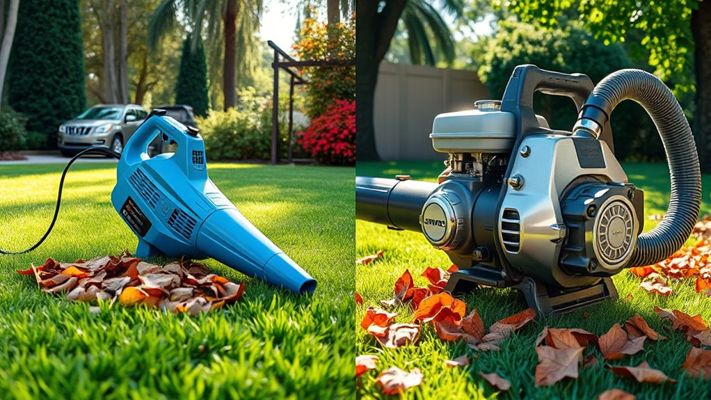 electric vs gas blower
