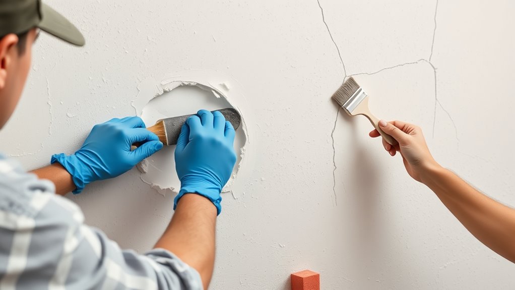 fixing drywall damage