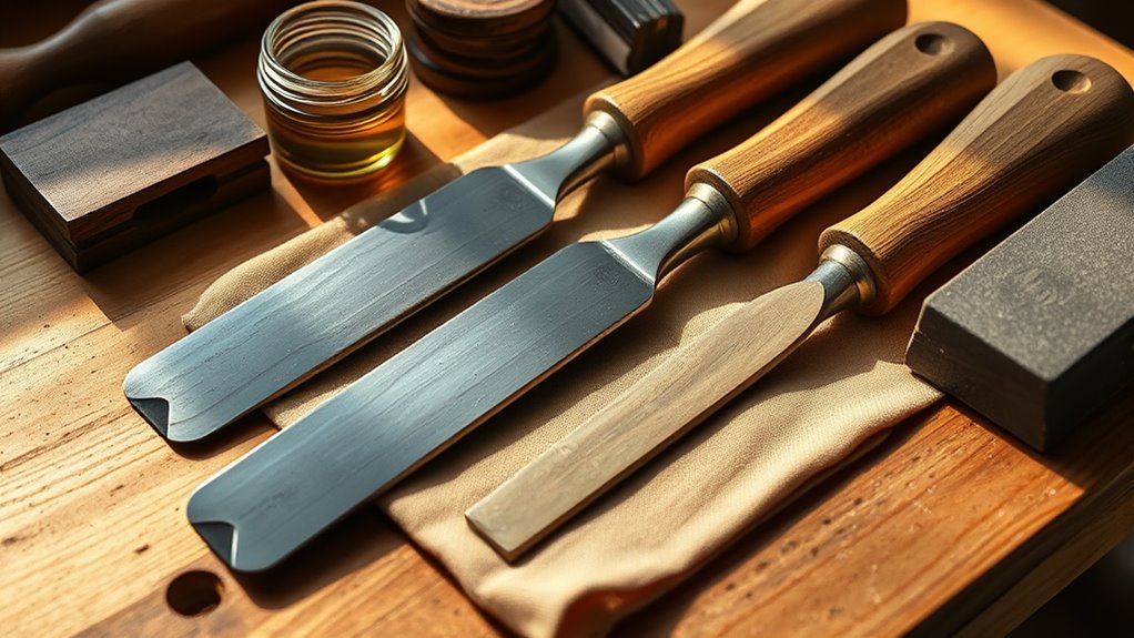 maintain sharp clean oiled tools