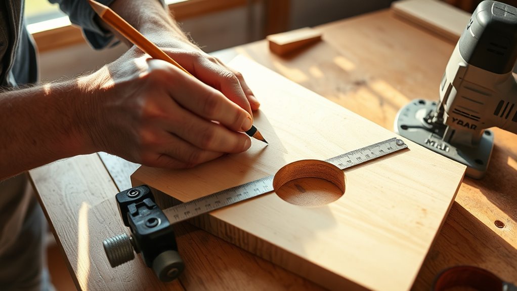 measure mark clamp cut