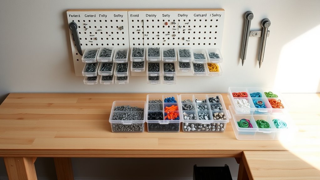 organize fasteners with labels