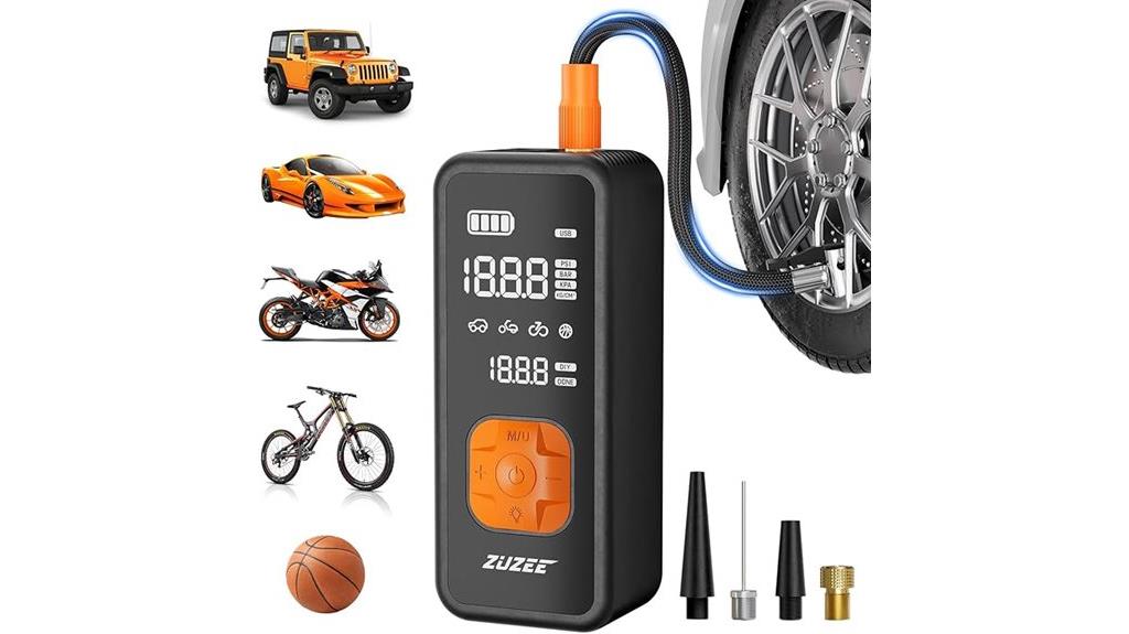 portable inflator with gauge