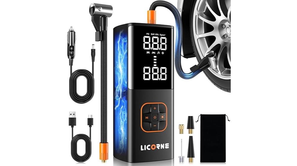 portable tire pressure inflator