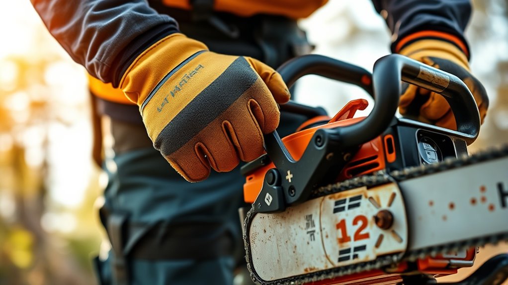 safe chainsaw starting techniques