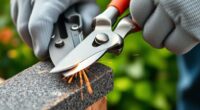 sharpen garden shears properly