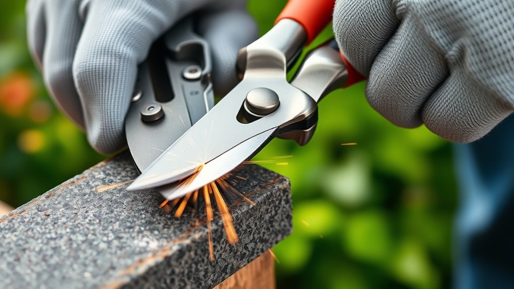 sharpen garden shears properly