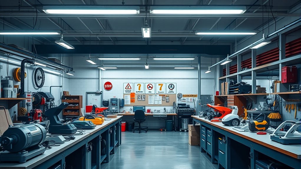 workshop lighting safety compliance