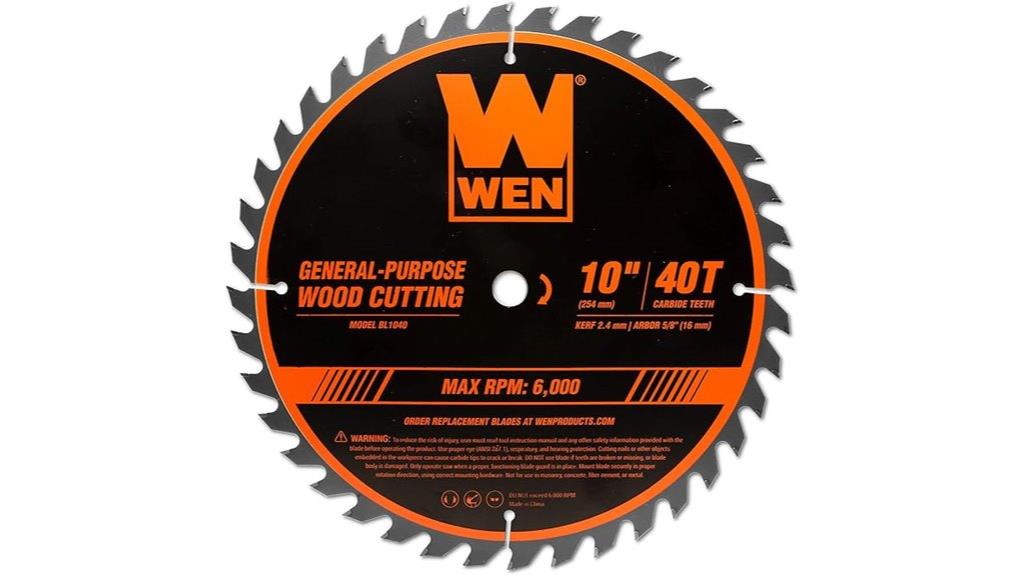 10 inch carbide woodworking blade
