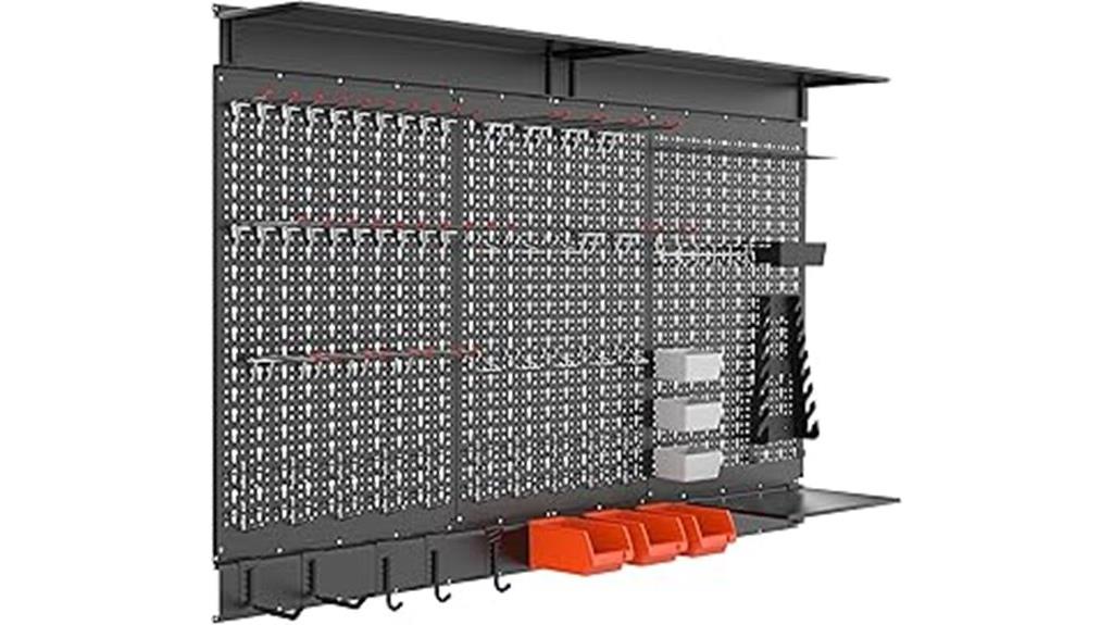 113 piece pegboard organizer