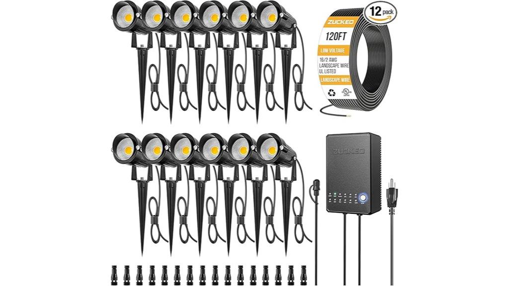12 pack landscape lighting kit
