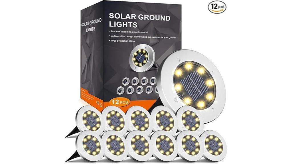 12 pack waterproof solar lights