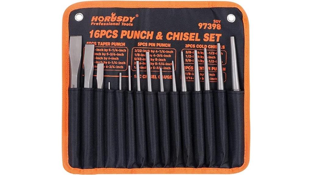 16 piece punch chisel set
