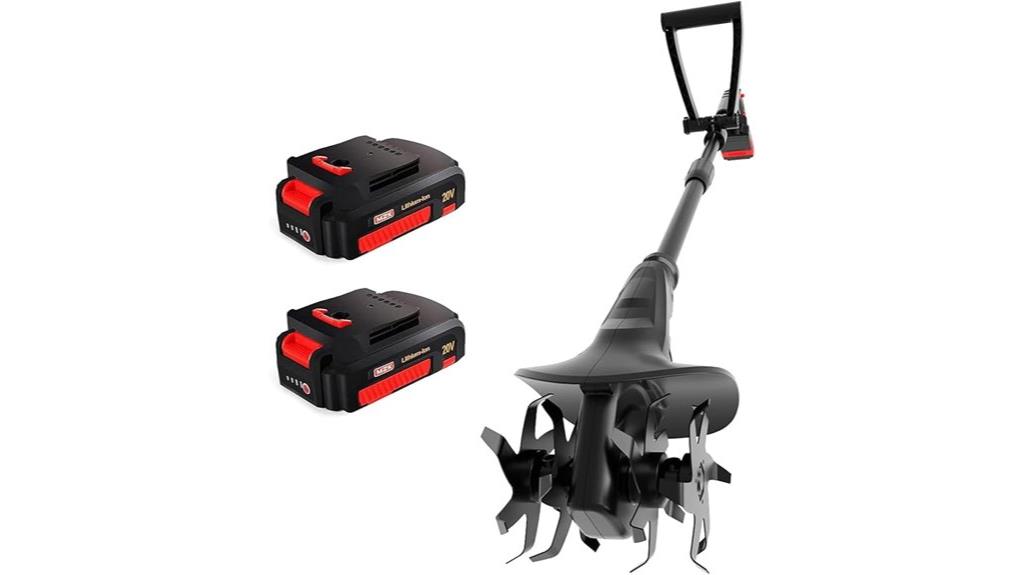 20v cordless tiller
