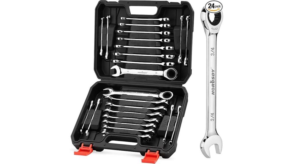 24 piece ratcheting wrench set