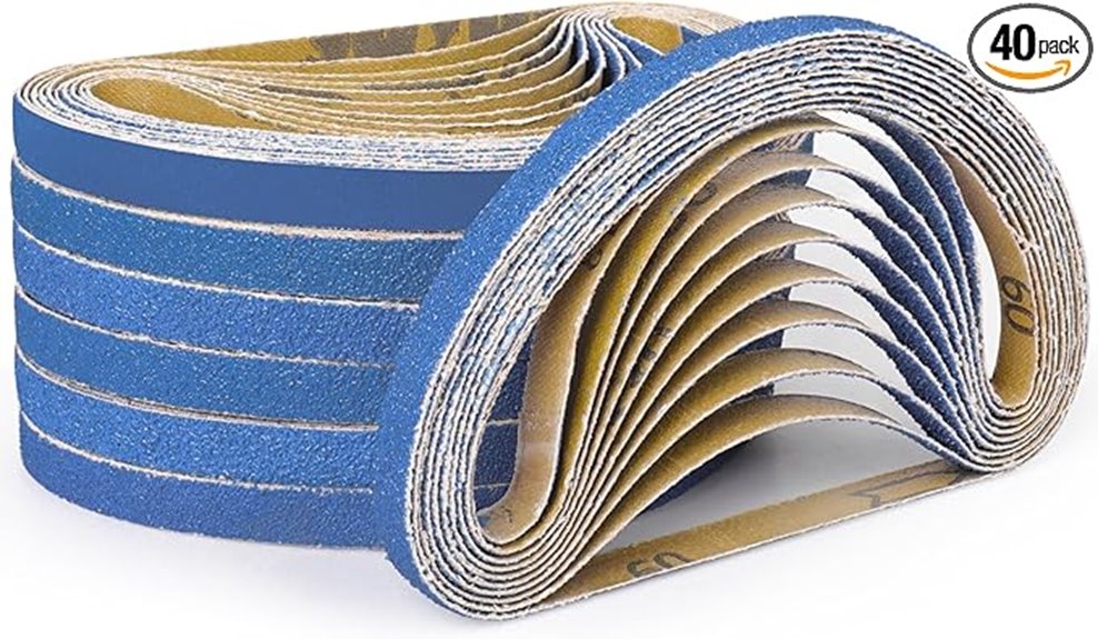 40 piece zirconia sanding belts