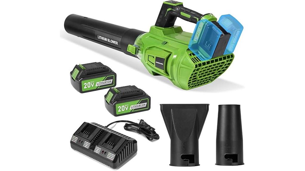 40v cordless blower dual batteries