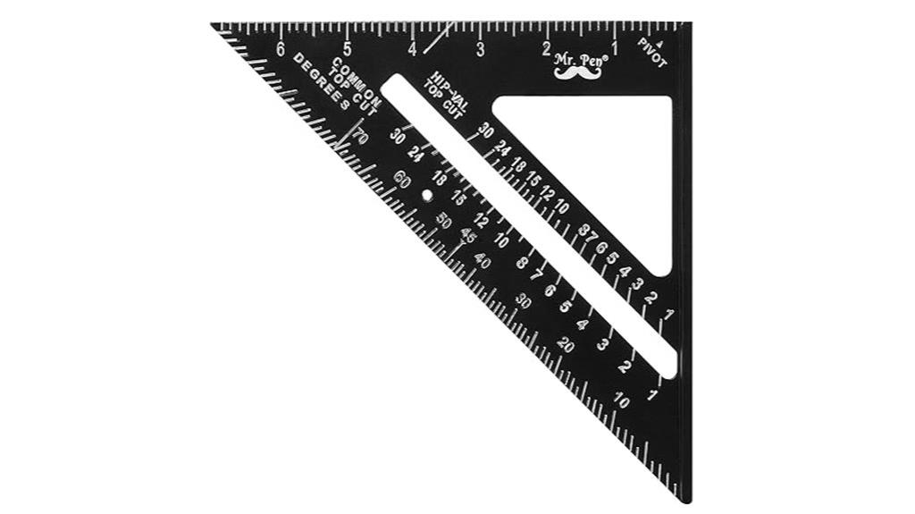 7 inch metal square ruler