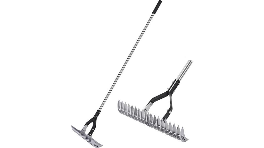 adjustable 15 inch thatching rake