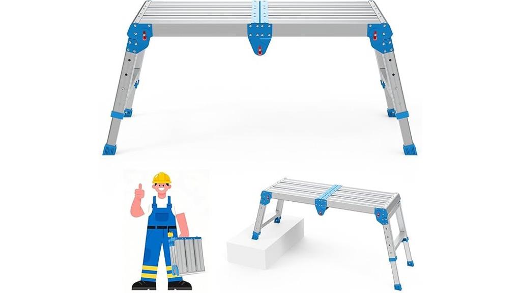 adjustable 500 lb work platform