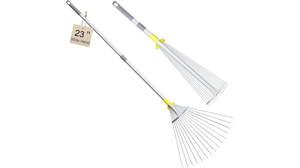 adjustable expandable leaf rake