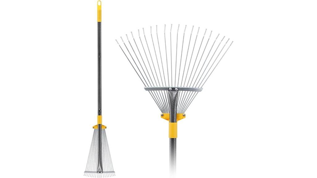 adjustable gardening leaf rake
