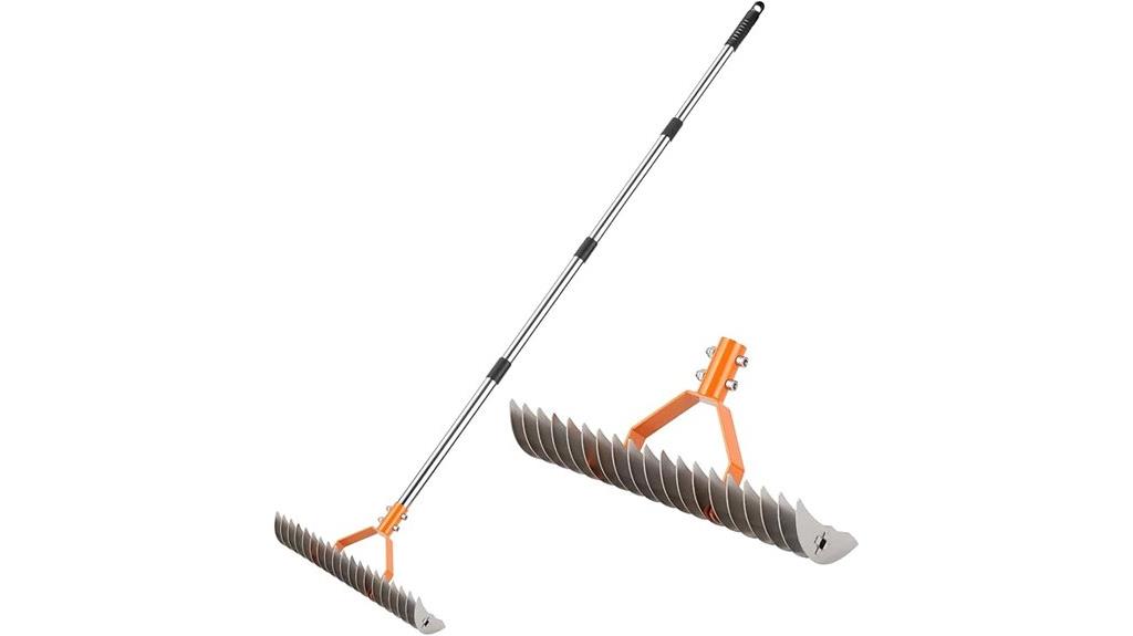 adjustable thatch rake