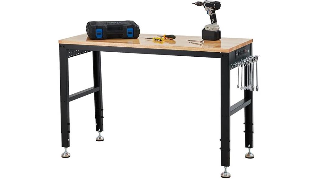 adjustable workbench with power