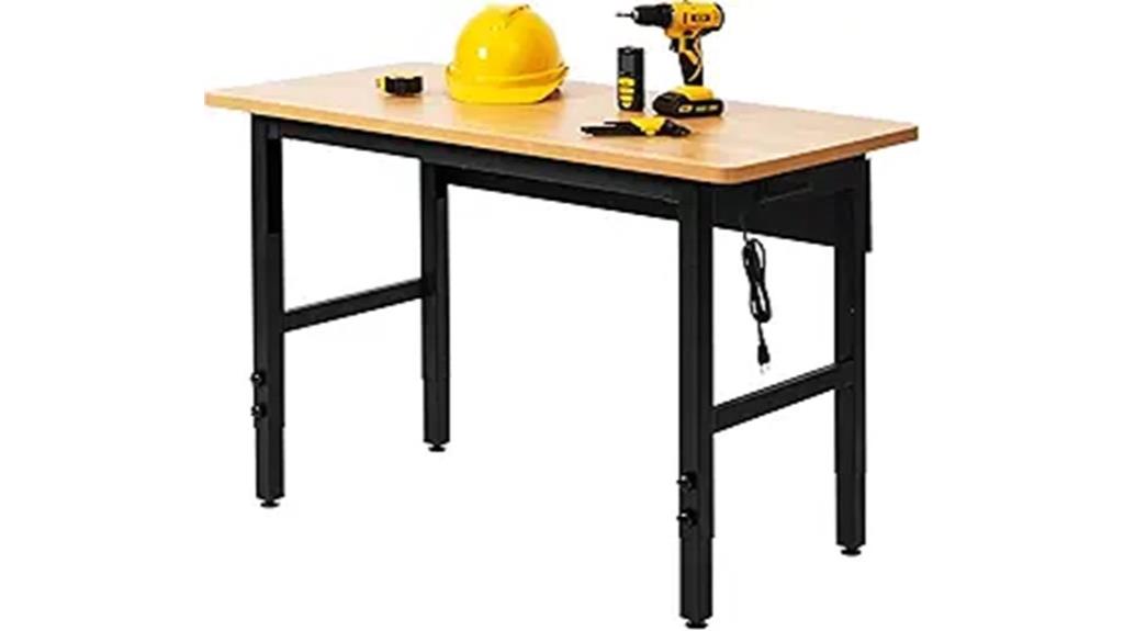 adjustable workbench with power