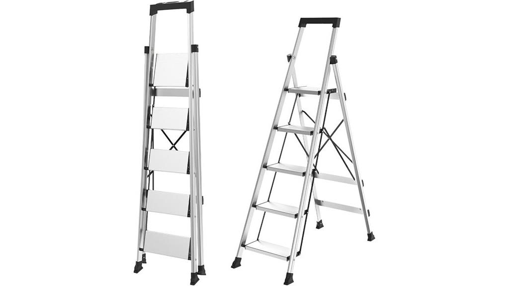 aluminum step ladder with tray
