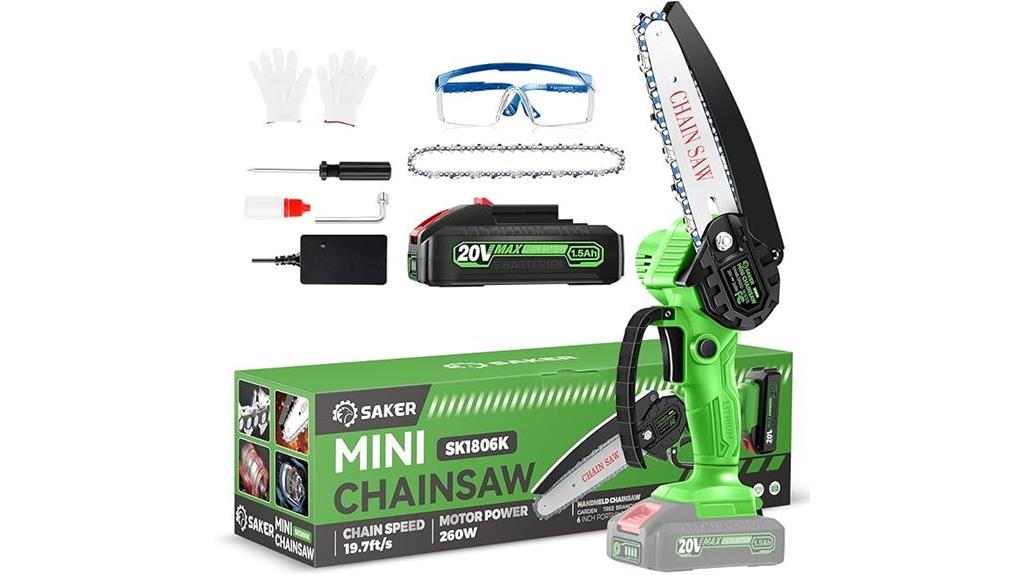 battery powered mini chainsaw