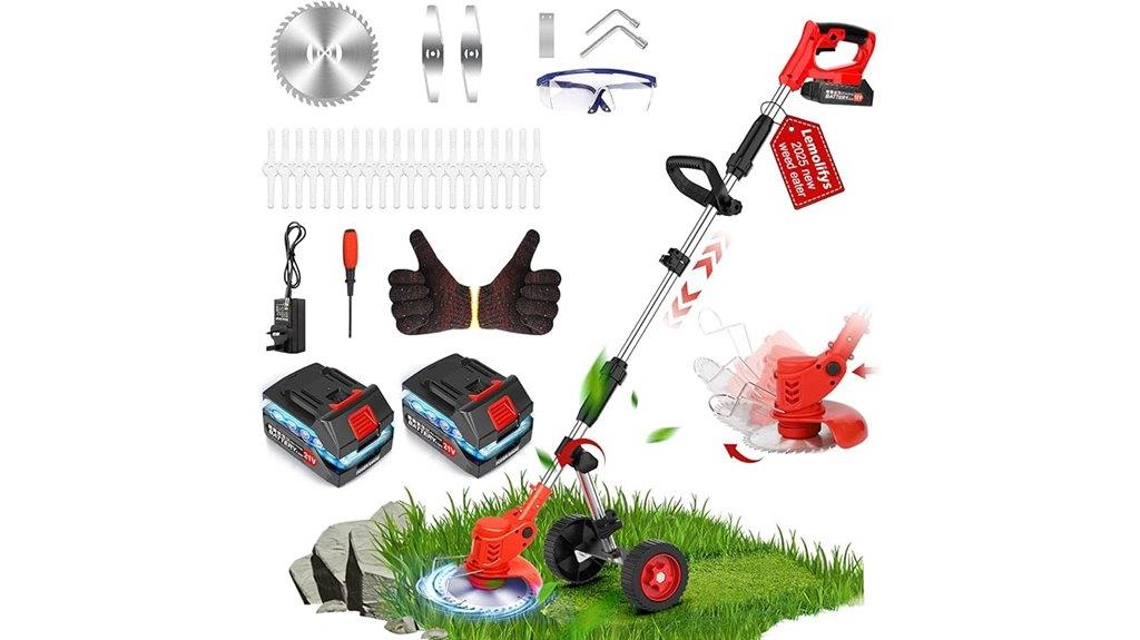 battery powered wheeled trimmer