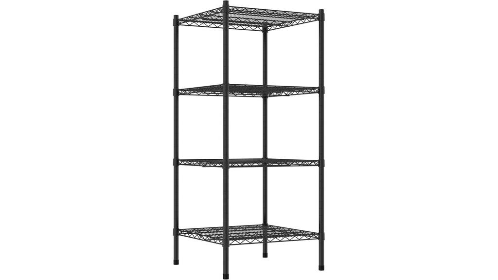 black storage rack 24 inch