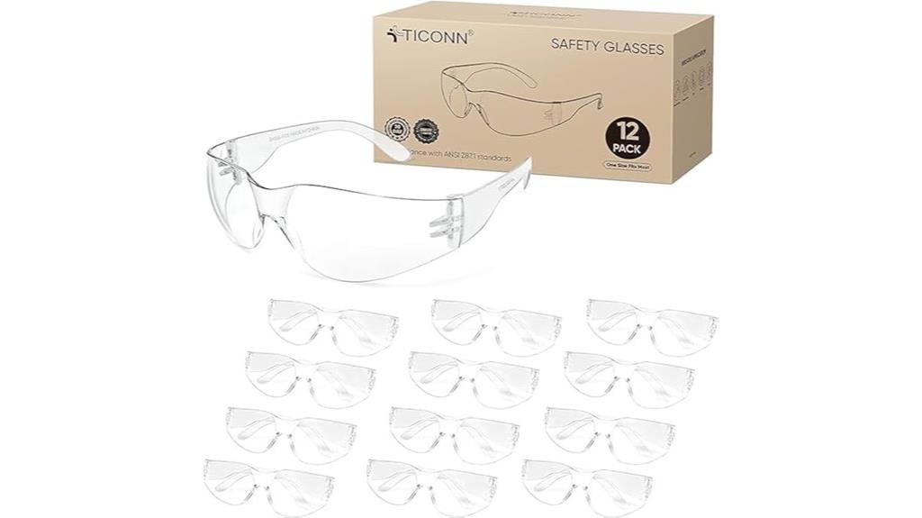 clear ansi safety glasses