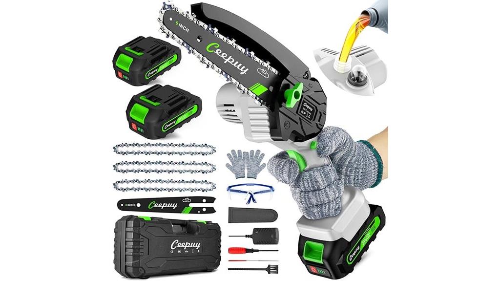 compact battery powered chainsaw