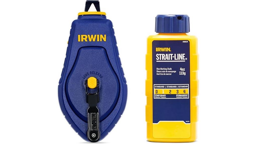 compact blue chalk reel
