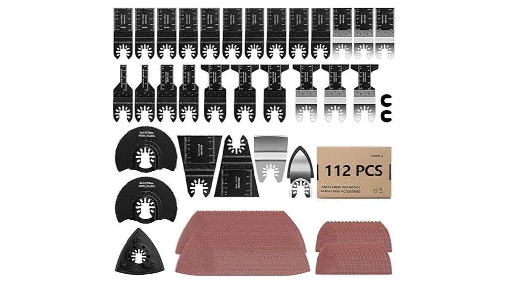 complete 112 piece saw blade set