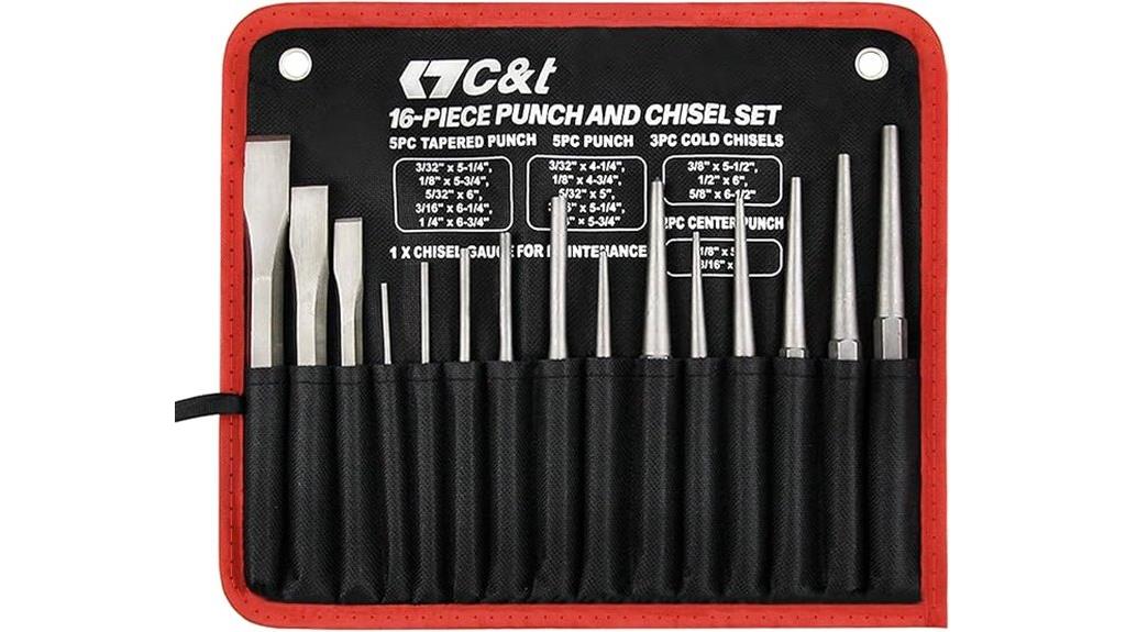 complete punch and chisel set