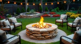 constructing backyard fire pit