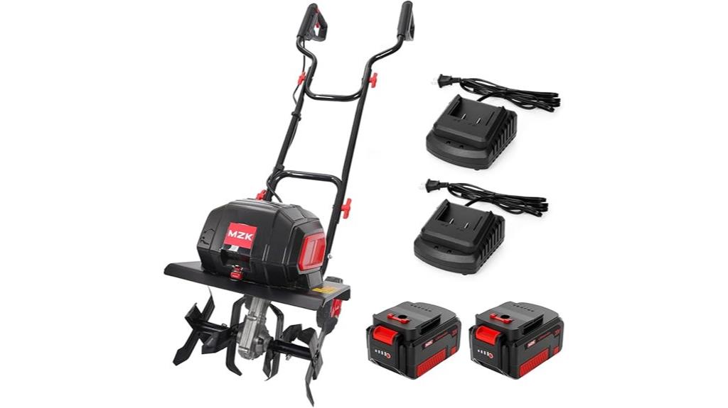 cordless 12 inch tiller