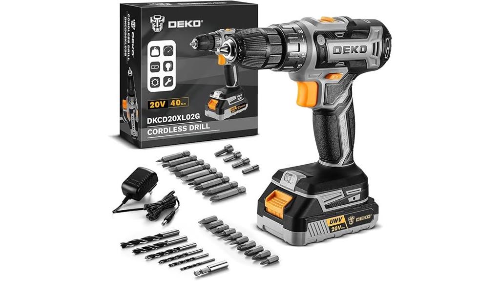 cordless 20v drill set