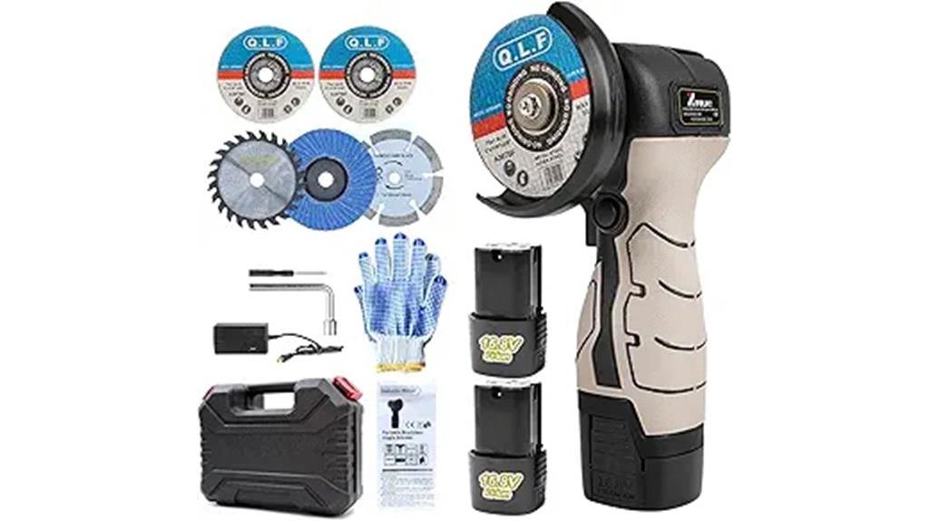 cordless grinder with accessories