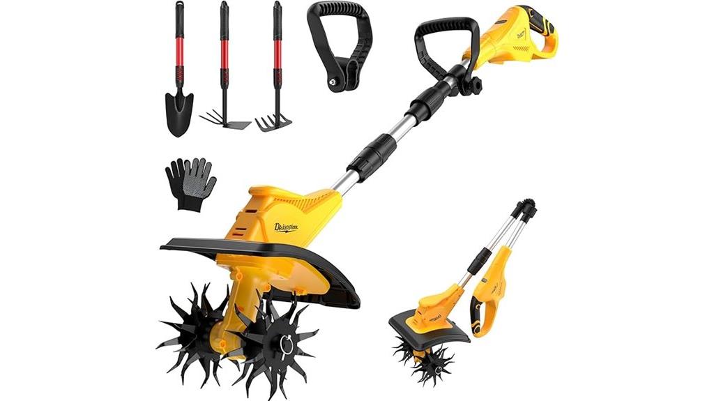 cordless tiller with dewalt