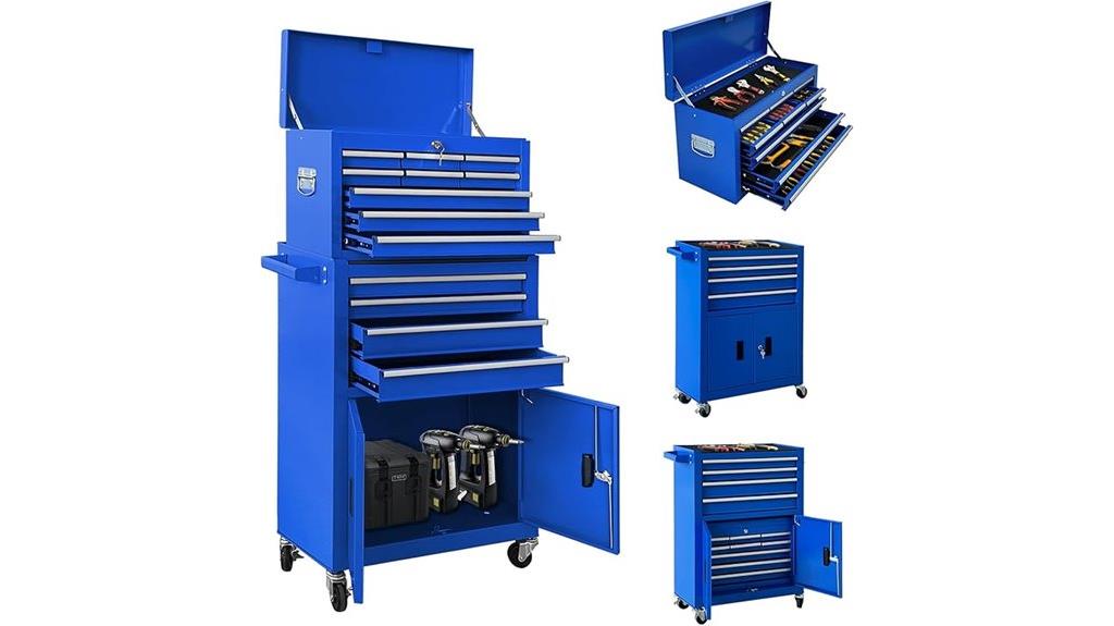 double door lockable toolbox