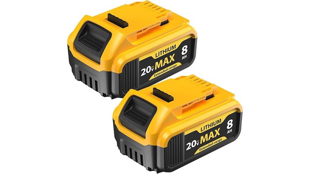 dual 8000mah dewalt batteries