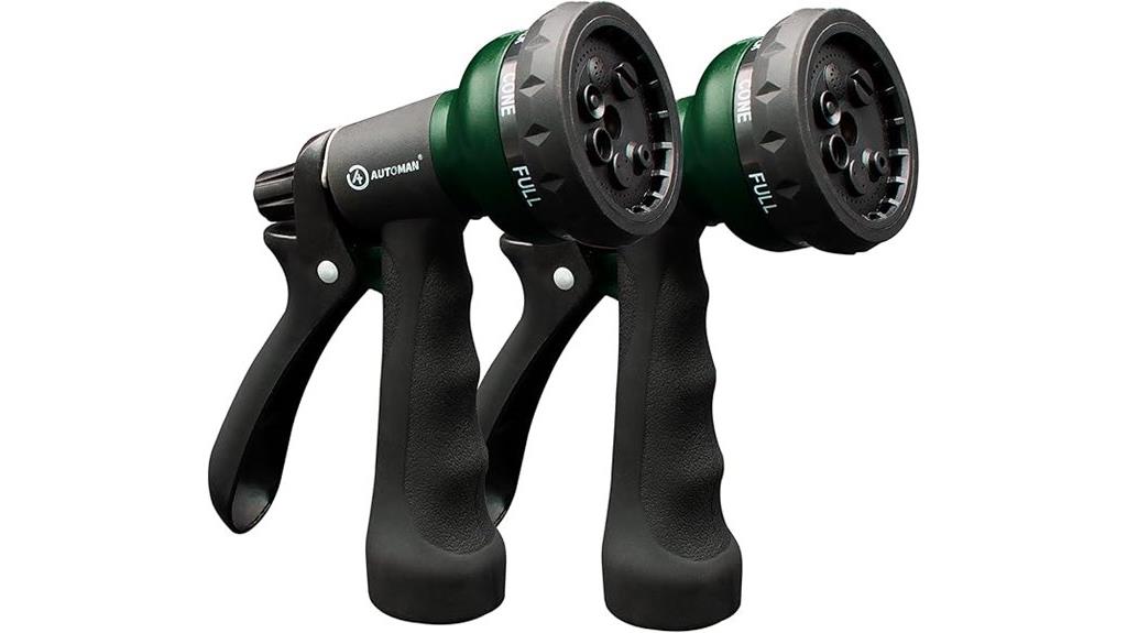 dual adjustable garden nozzles