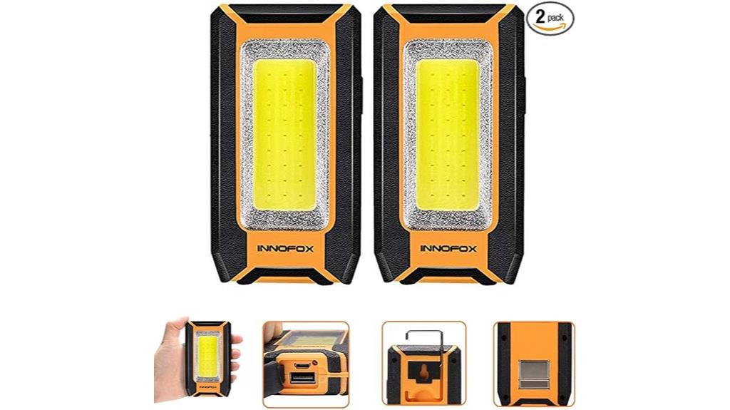 dual rechargeable magnetic work lights