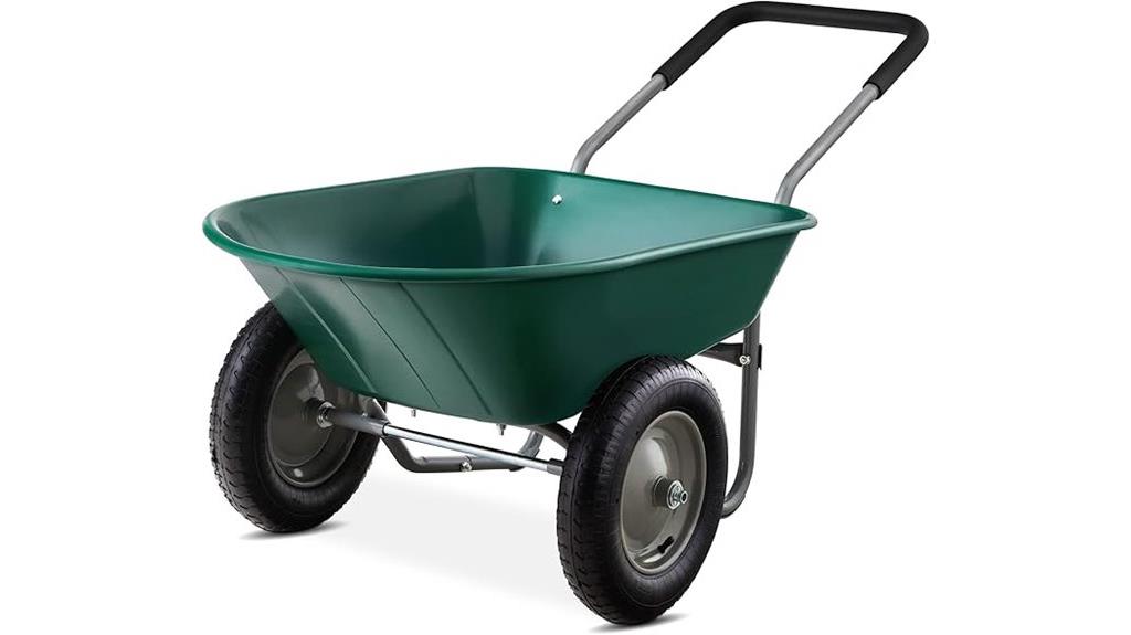 dual wheel yard garden cart